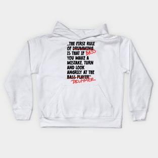 The First Rule Of Bass Player Kids Hoodie